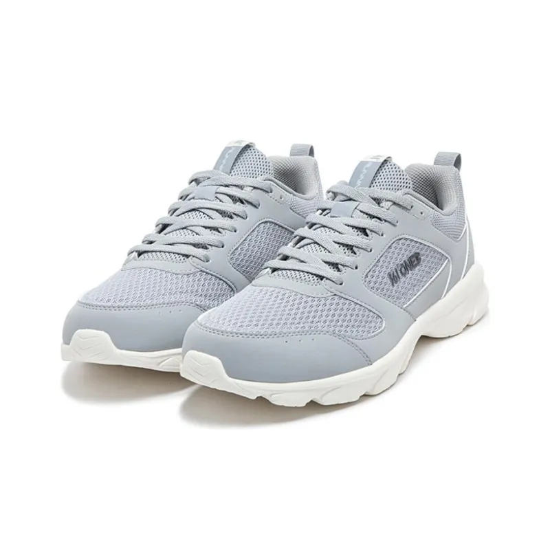 361° Slip-Resistant Breathable Low-Top Running Shoes Men's Gray White-2
