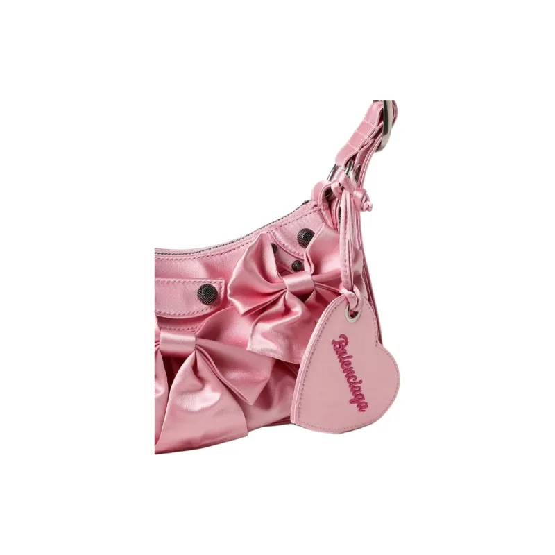 Balenciaga Satin Handbag, Shoulder Bag Women's Pink-2