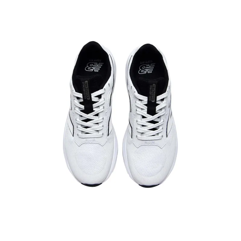 New Balance Slip Resistant Low Top Running Shoes Unisex White Black-3