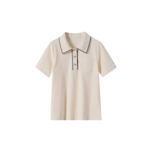 Huagaa T-Shirts Women's Apricot