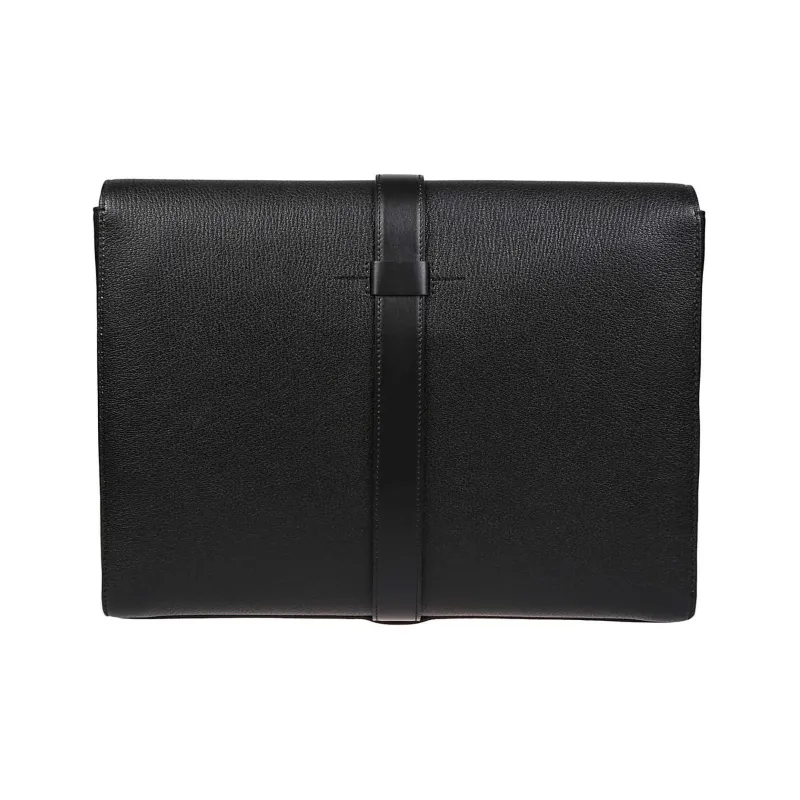 TOM FORD Goatskin Briefcase Clutch Men's Black-2