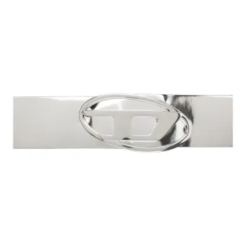 DIESEL Solid Color Design Belt Women's Silver