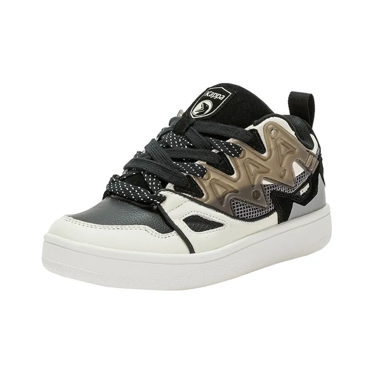 COPPOLELLA x Kappa Wear-Resistant Low-Top Skateboard Shoes Unisex White Black Brown-1
