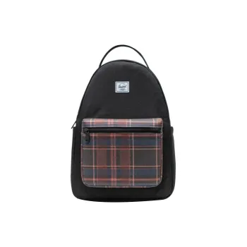 Herschel Recycled Material Backpack Unisex Black Plaid