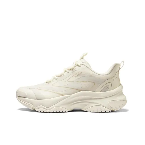 Skechers Street Cushioned Wear Resistant Breathable Low Top Casual Shoes Women's Ivory