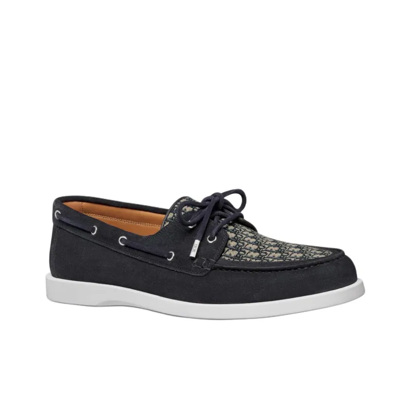 DIOR Granville Boat Shoes Men's Marine Blue-2