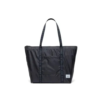 Herschel EcoSystem™ Recycled Tear-Resistant Fabric Tote Bag Shopping Bag Shoulder Bag Handbag Unisex Black
