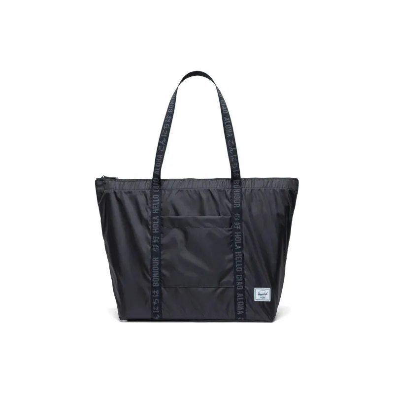 Herschel EcoSystem™ Recycled Tear-Resistant Fabric Tote Bag Shopping Bag Shoulder Bag Handbag Unisex Black-0