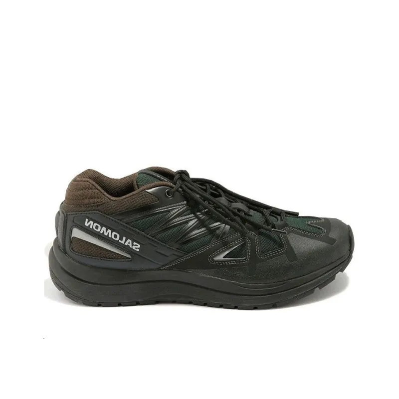 And Wander x SALOMON Odyssey 1 Cushioning Anti-Slip Wear-Resistant Breathability Low-Top Hiking Shoes Men's Green Brown-1