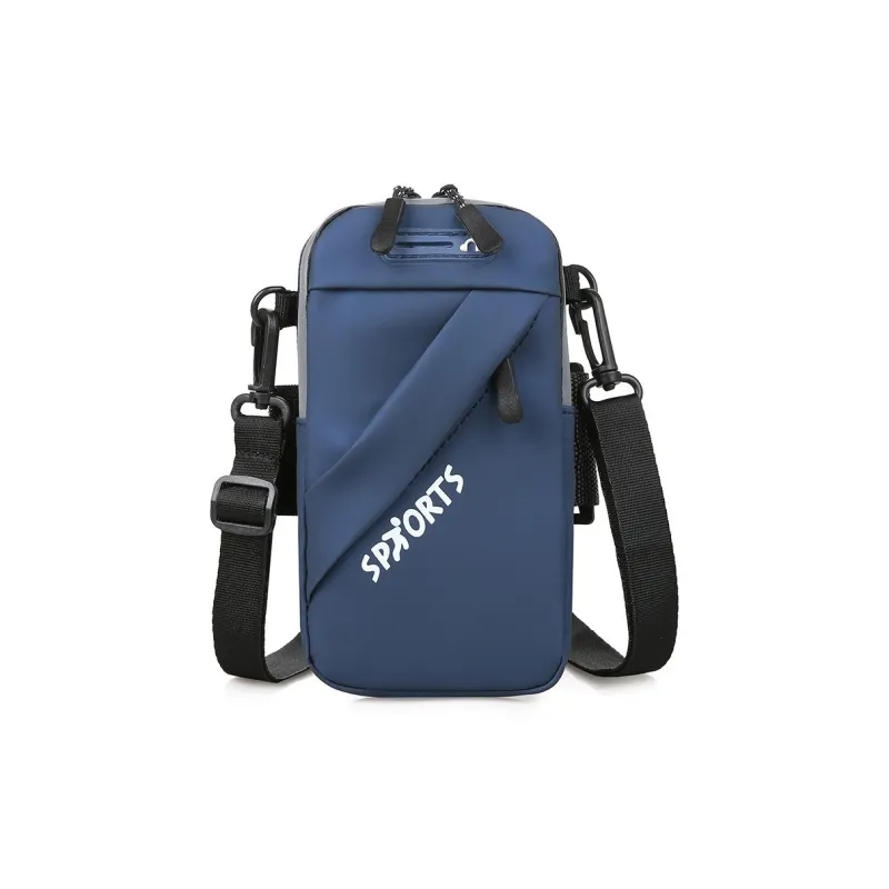 DOSRFINI PU Cell Phone Pouch Men's Blue/Black/Burgundy/Light Gray-0