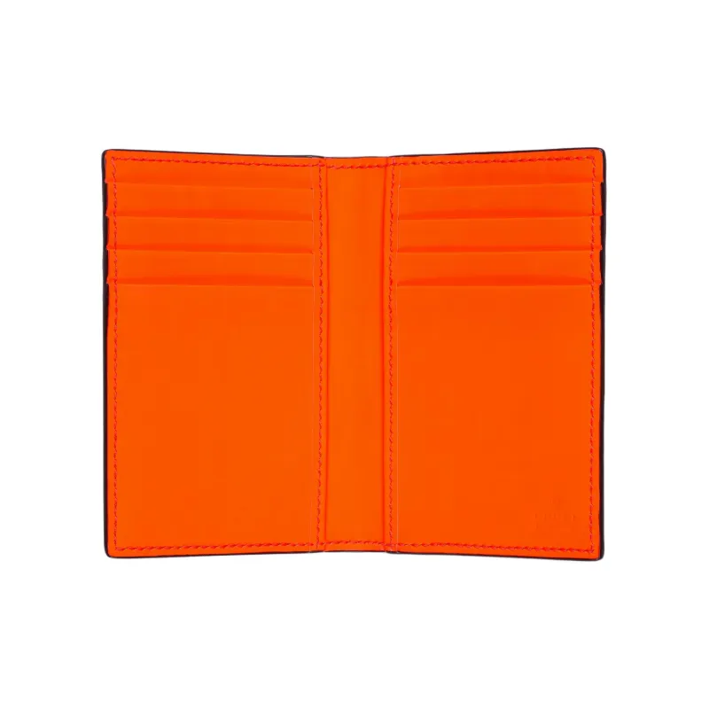 GUCCI Leather Card Holder Men's Orange-2