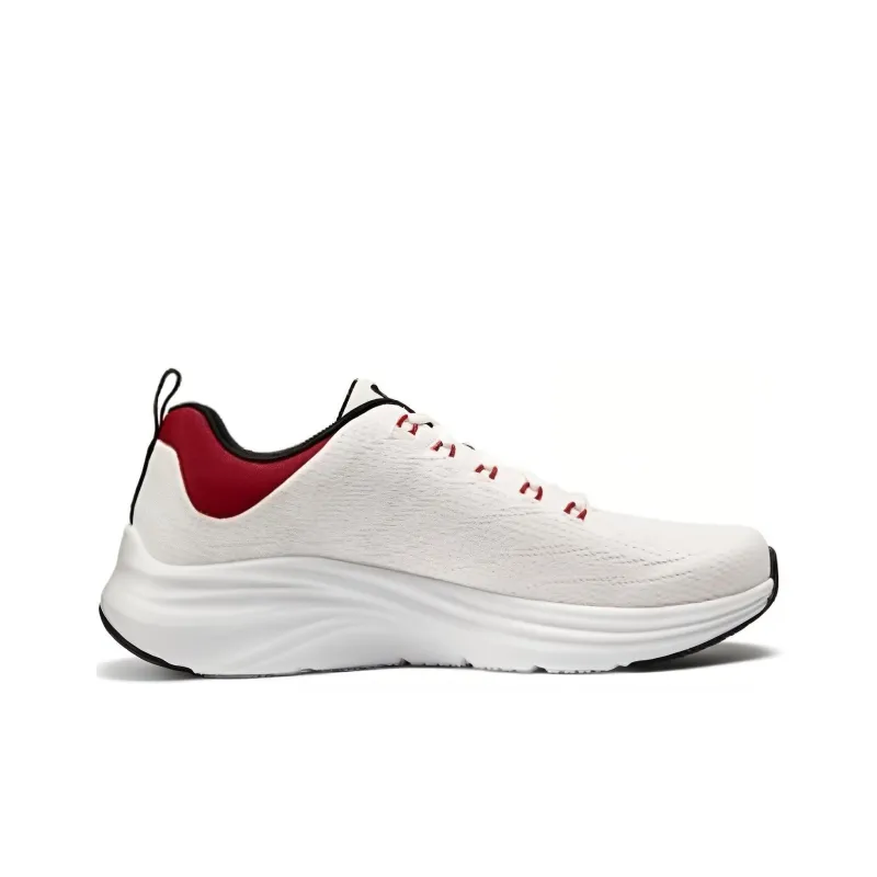 Skechers Vapor Foam Cushioning Wear Resistant Rebound Low Top Casual Running Shoes Men's White Gray-1