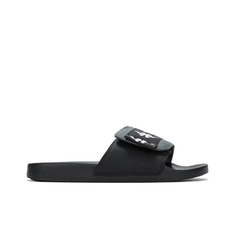 Kappa Slip-Resistant Slide Slippers Unisex Black Gray-1