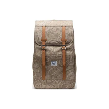 Herschel Recycled Polyester Backpack Unisex Plaid Brown