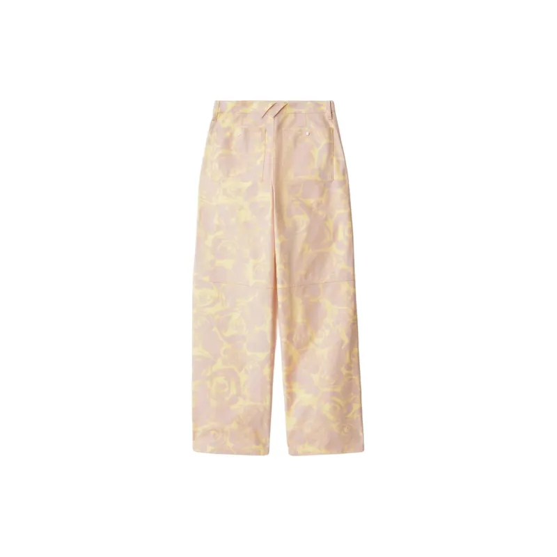 Burberry Rose-Printed High Waist Straight-Leg Trousers-1