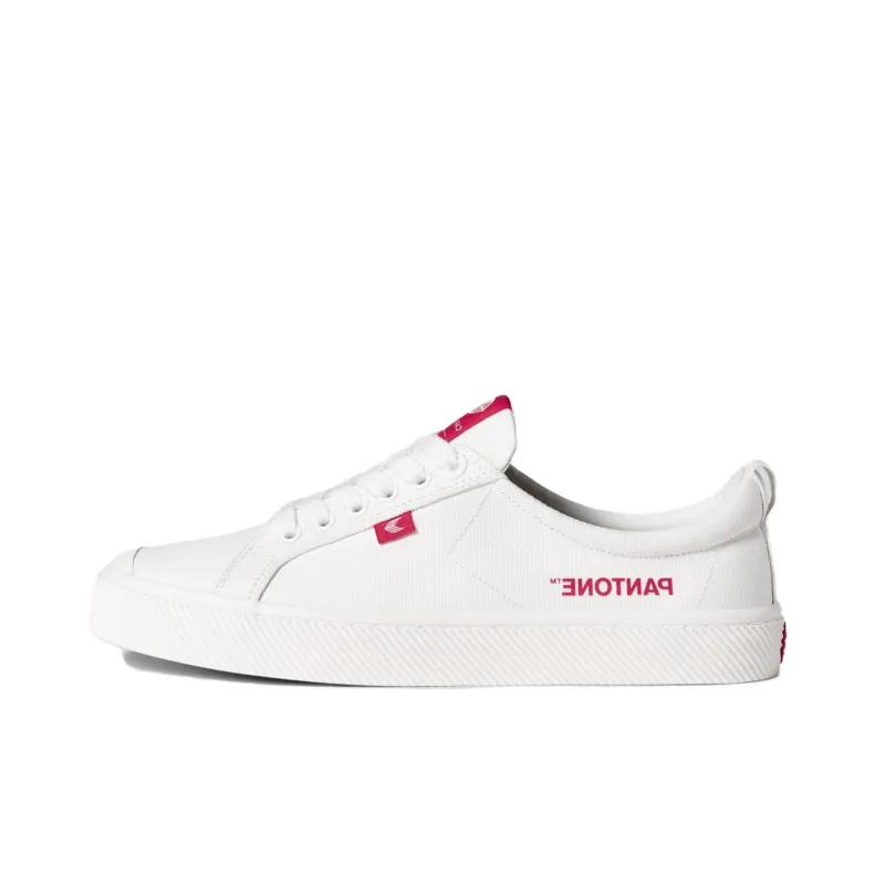 CARIUMA Low Top Canvas Shoes Unisex White Red-0