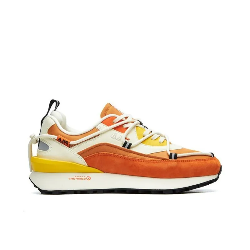 FILA FUSION Jogger DX Running Shoes Women's Low Top Orange/Antique White-1