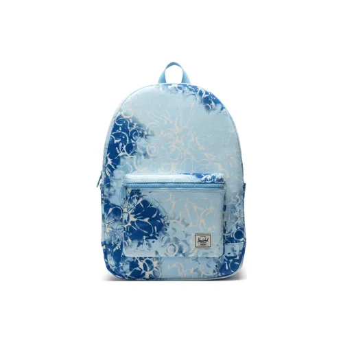 Herschel Backpacks Blue Bell Denim Floral Pattern