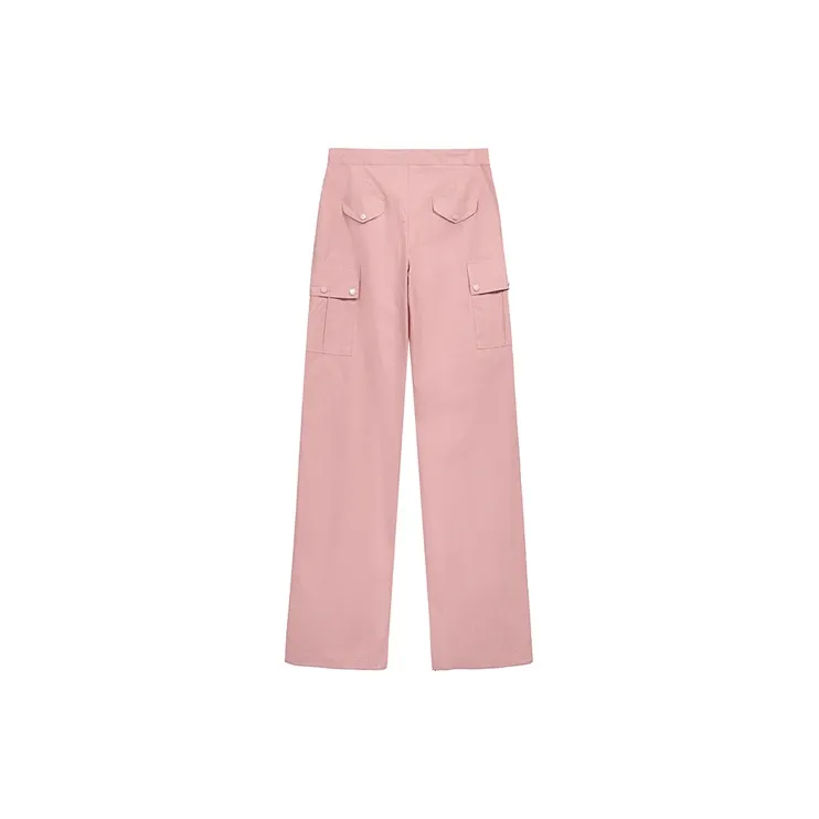PZGE Casual Pants Women's Pink-1