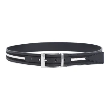 BALLY Stripe Detailed Buckle Belt
