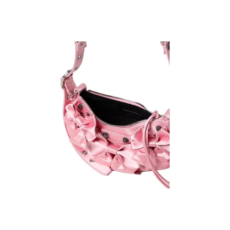 Balenciaga Satin Handbag, Shoulder Bag Women's Pink-3