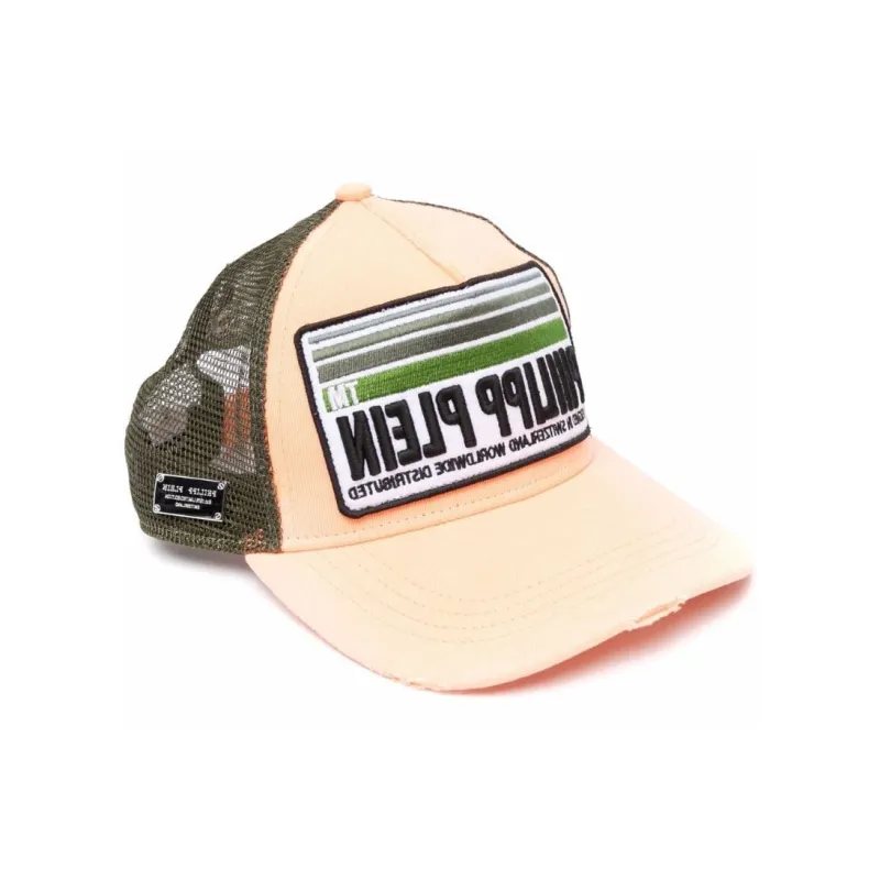 PHILIPP PLEIN Logo-patch Cotton Trucker Hat-1