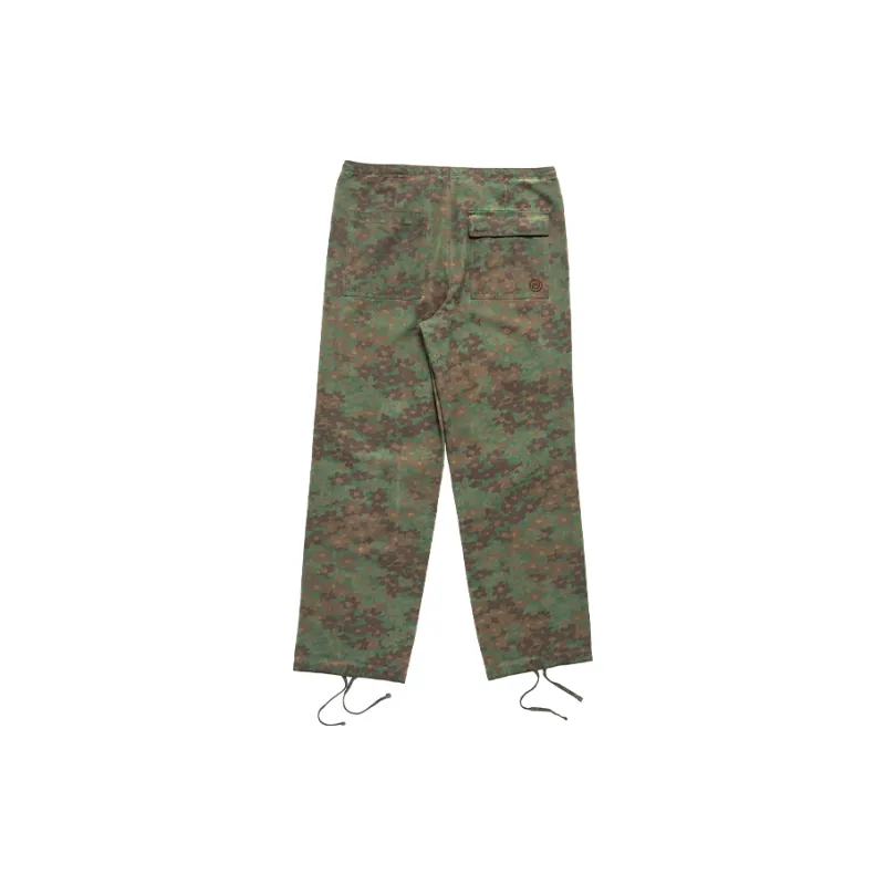 Round Two SS24 Casual Pants Unisex Green Camouflage-1