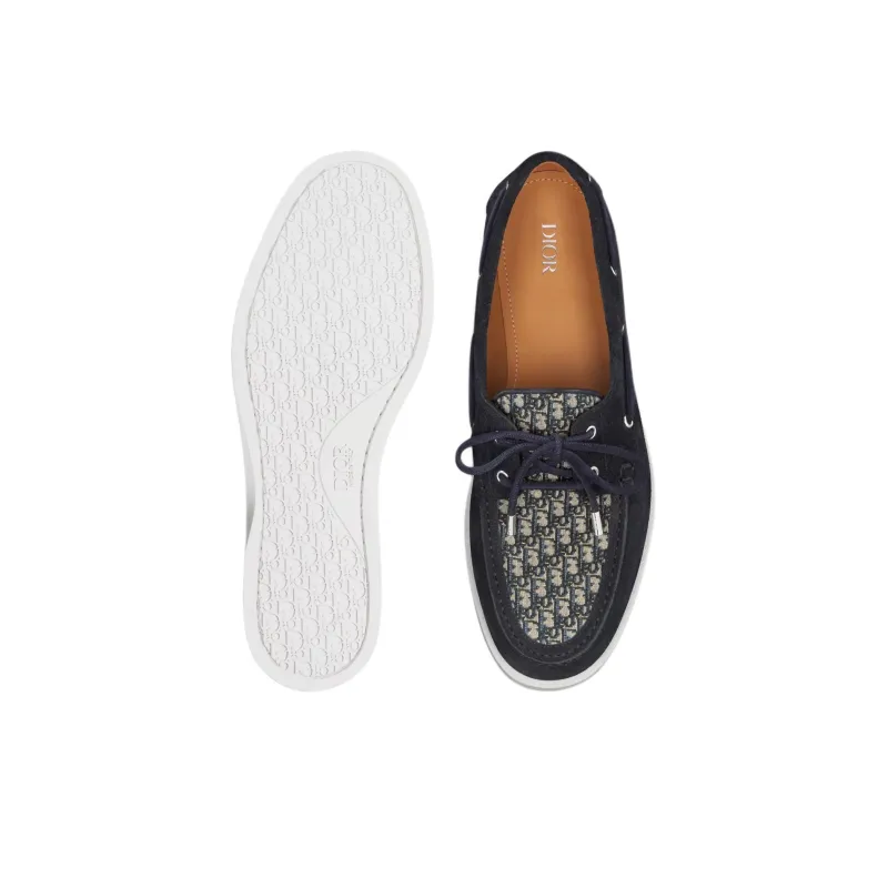 DIOR Granville Boat Shoes Men's Marine Blue-4