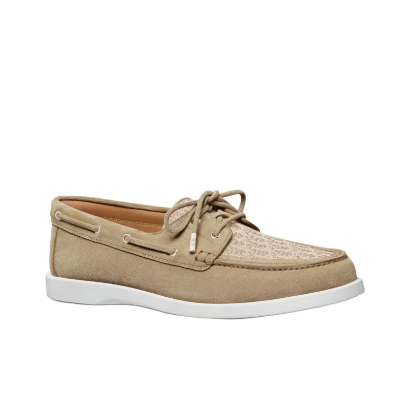 DIOR Granville OBLIQUE Boat Shoes Men's Brown-2
