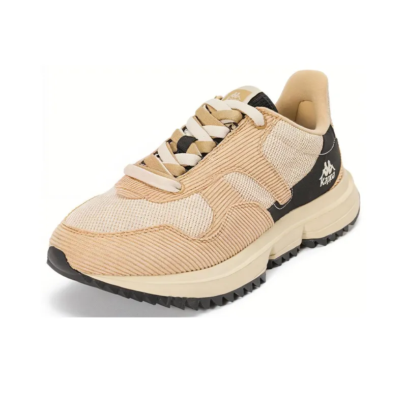 Kappa Slip Resistant, Abrasion Resistant, Lightweight Coverage Low Top Chunky Sneakers Unisex Khaki White-1