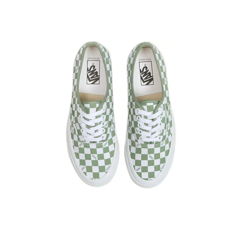 Vans Vault Og Authentic Lx Checkerboard White Loden Green-2