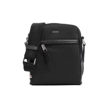 HUGO BOSS Polyester Shoulder Bag, Crossbody Bag Men's Black