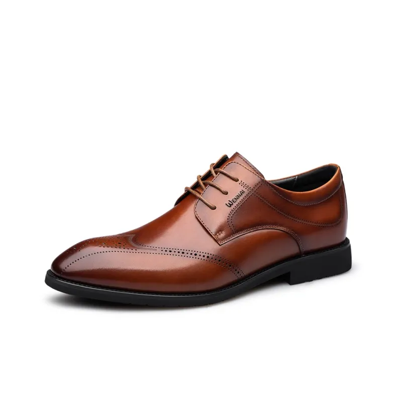 Wen Nai Dress Shoes Men's Brown-1