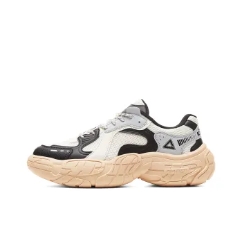 PEAK Taichi Tire Shoes Cushioning Anti Slip And Wear Resistant Rebound Low Top Vintage Casual Shoes Men's Ecru Black