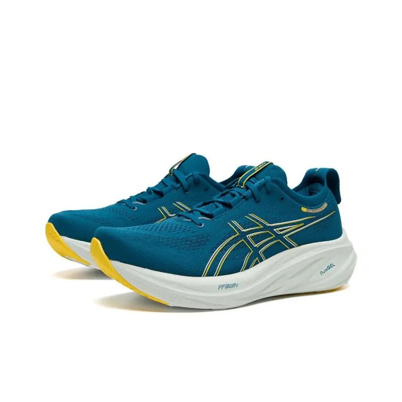 Asics Gel Nimbus 26 Evening Teal Light Mustard-2