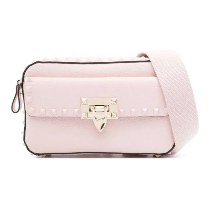 Valentino Leather Crossbody Bag Shoulder Bag Women's Pink-0