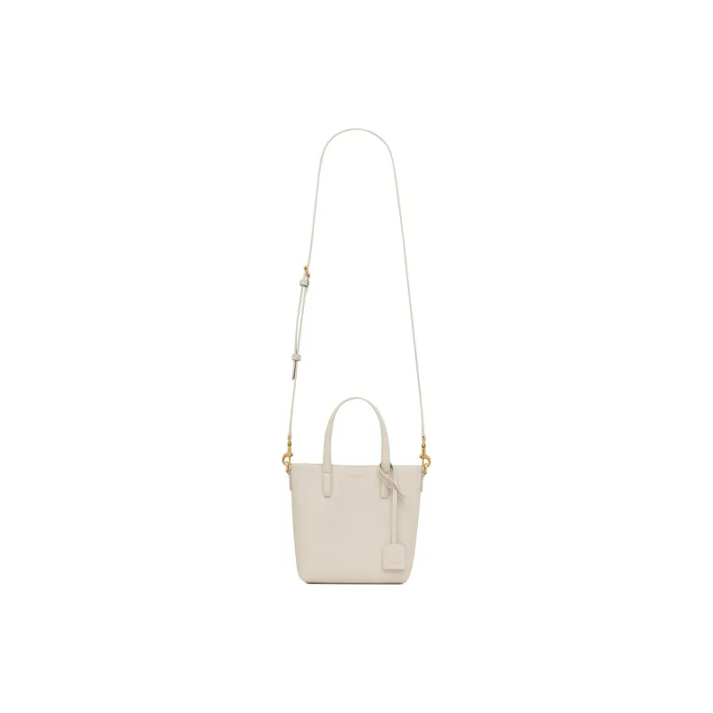 SAINT LAURENT Cow Leather Shoulder Bag Crossbody Bag Handbag Unisex Vintage White-1