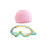 Colorful Blue Orange+Pink Swimming Cap