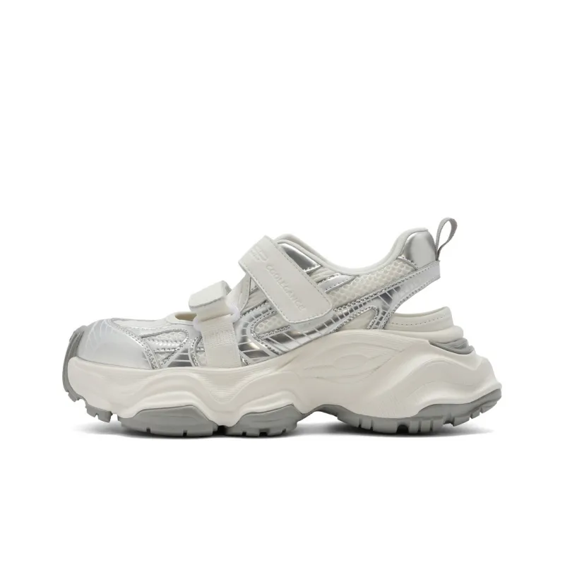 BELLE Low-Top Chunky Sneakers Women's 1Silver Gray-0