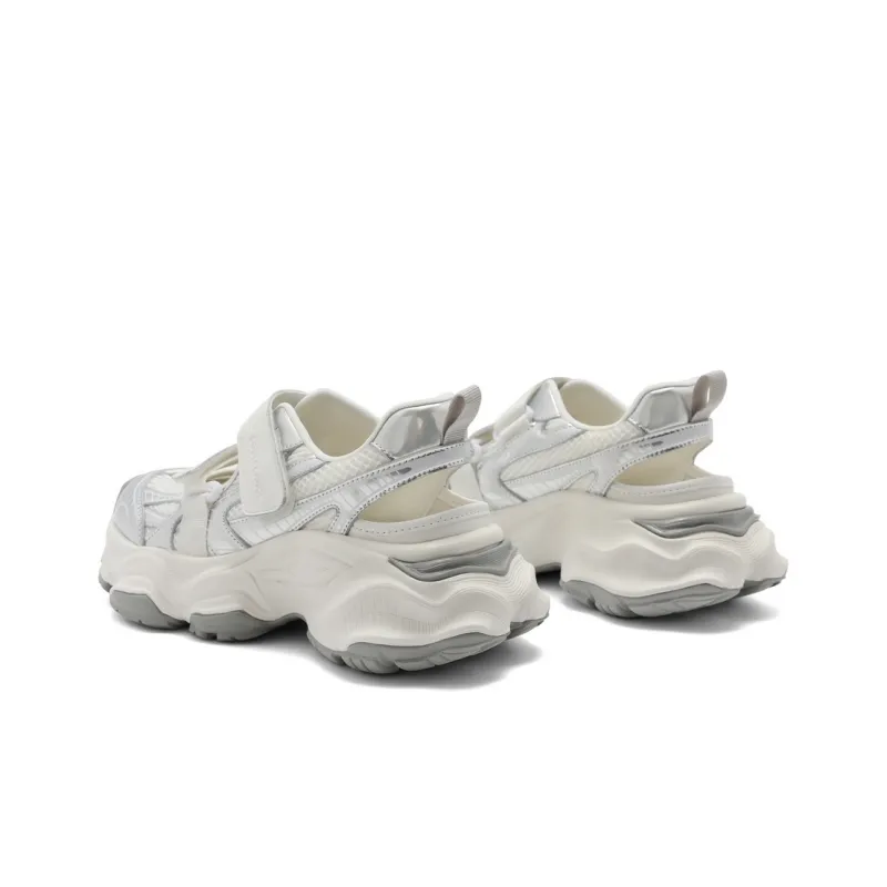 BELLE Low-Top Chunky Sneakers Women's 1Silver Gray-4