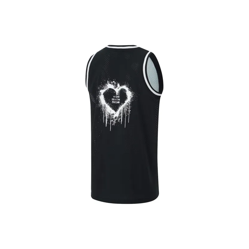 LiNing Basketball Collection Basketball Jersey Men's Multicolor Photo Print On Black-1