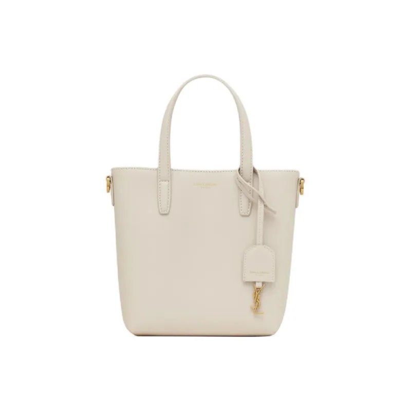 SAINT LAURENT Cow Leather Shoulder Bag Crossbody Bag Handbag Unisex Vintage White-0
