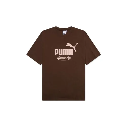 PUMA T-Shirts Unisex Chestnut Brown