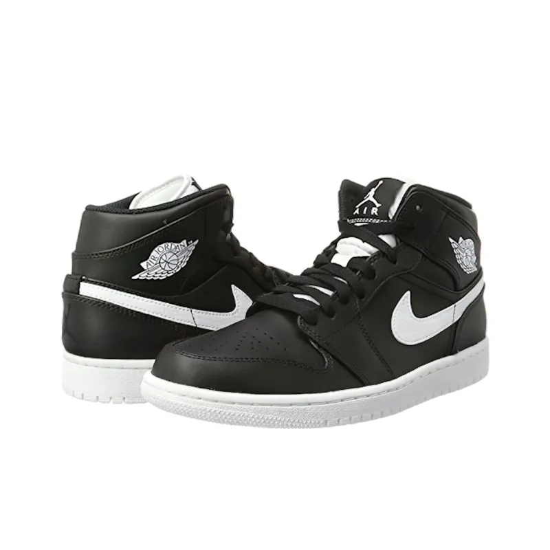 Jordan 1 Retro Mid Black White-2