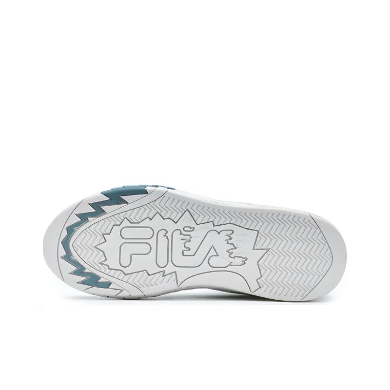 FILA Slip Resistant Low Top Vintage Basketball Shoes Women's White Green-3