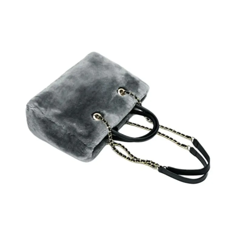 DEERE JACK Wool Shoulder Bag, Crossbody Bag, Handbag Tubas Women's Gray-2