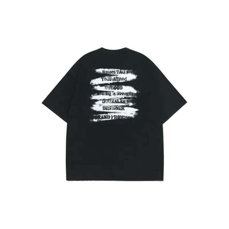Guuka Short Sleeved T Shirts Men's Black-1