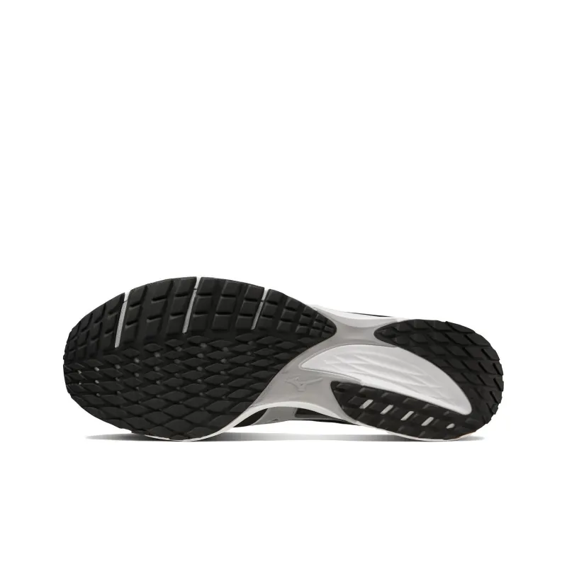 Mizuno Cushioning, Wear Resistant Low Top Running Shoes Unisex Black Gray White-4