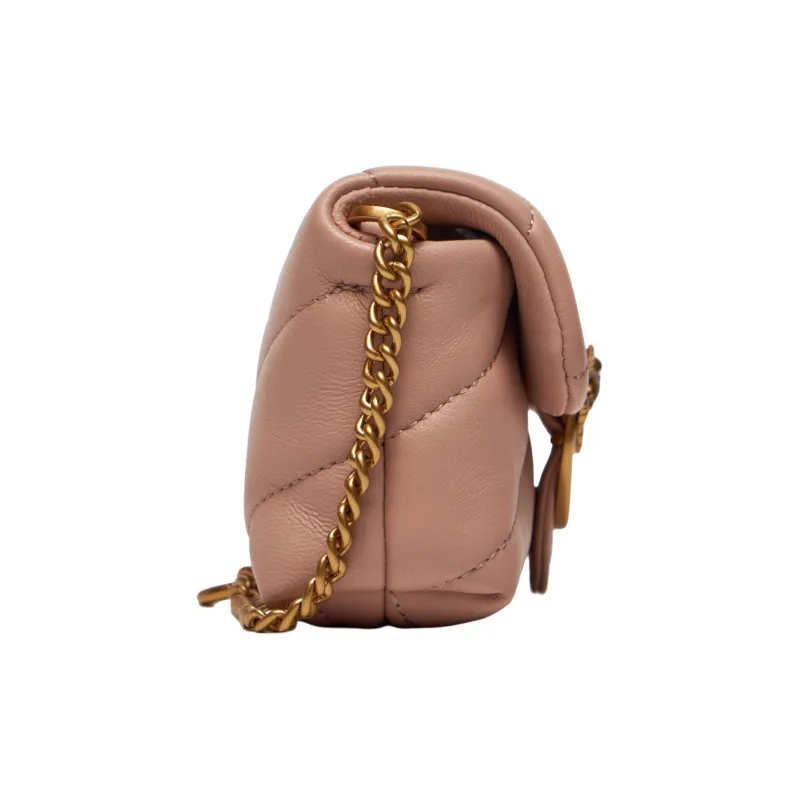 PINKO Grain Leather Shoulder Bag Women's Honey Powder-1