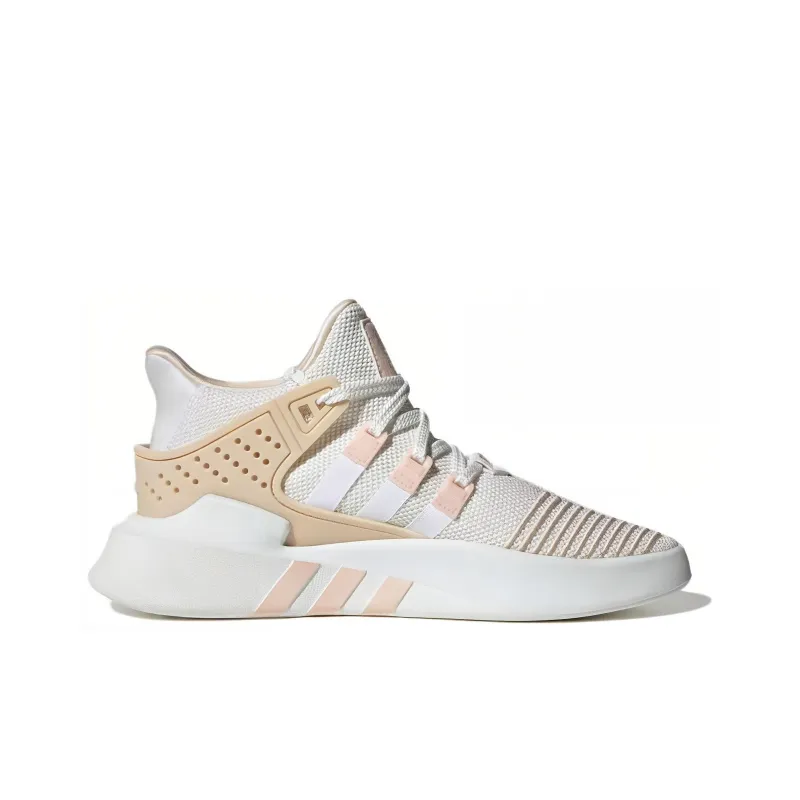 Adidas Originals Eqt Bask Adv Cushioned Wear Resistant Coverage Mid Top Casual Shoes Unisex White Brown-1
